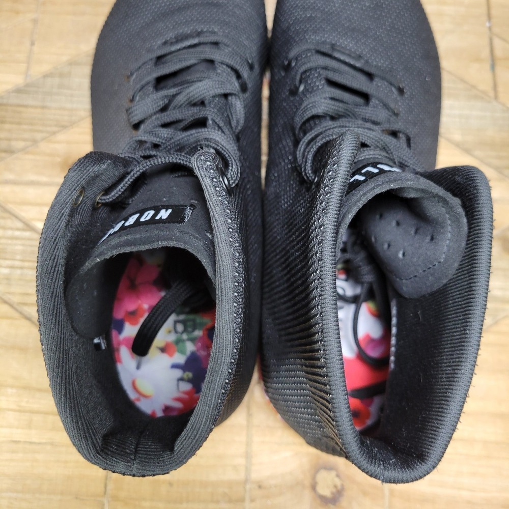 NOBULL Outwork High-Top Trainer Black Daisy Floral Men's Size 10 Rare CrossFit - Picture 10 of 13